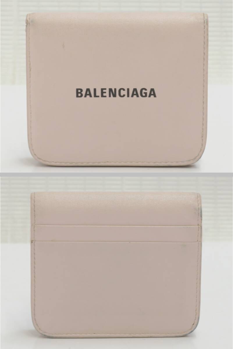 バレンシアガ　二つ折り財布　ピンクベージュ系　イタリア製　BALENCIAGA　18679601_画像2