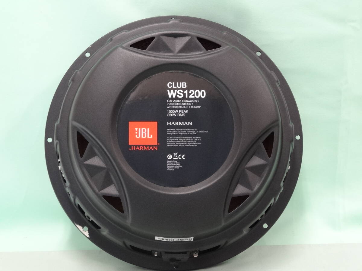 SPA0000 ☆ JBL CLUB WS1200 ☆ カー用薄型サブウーファ 未確認の為ジャンク品_画像2