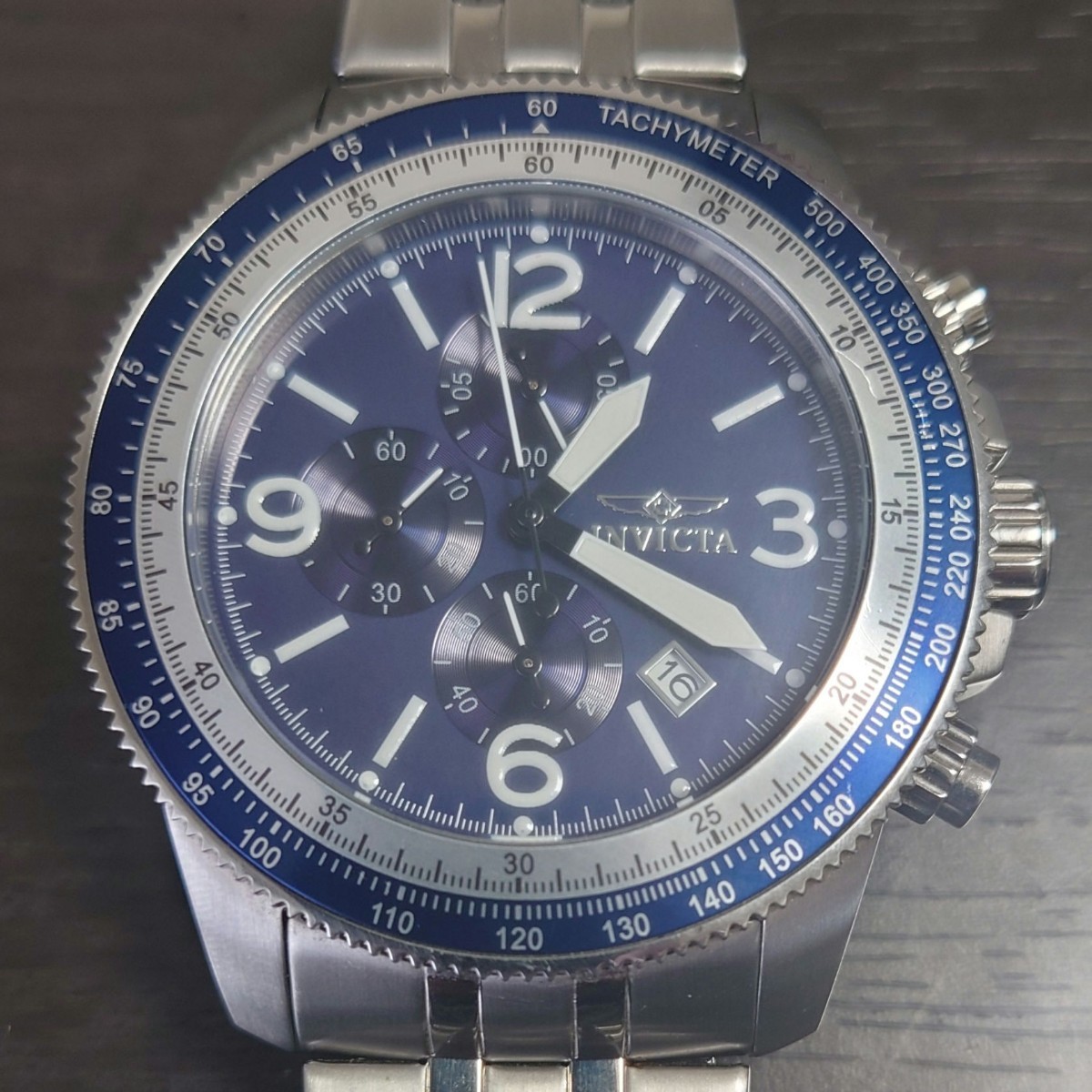 【動作品】INVICTA No.13961 インビクタ Specialty Stainless Steel Watch 腕時計 クロノグラフ_画像1