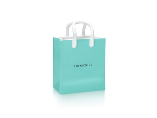 【新品・未使用・未開封】　Tiffany & Co　ティファニー　ブルーボウ　ティファニーブティック　陶器製　ショッピングバッグ　小物入れ_画像5