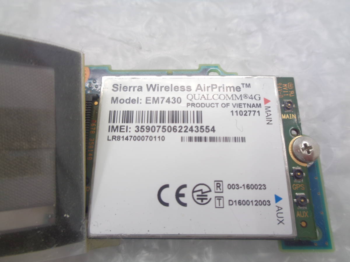 複数入荷 Panasonic Let's note CF-SZ6 など用 Sierra Wireless AirPrime EM7430　LTE通信カード 中古動作品(N861)_画像3