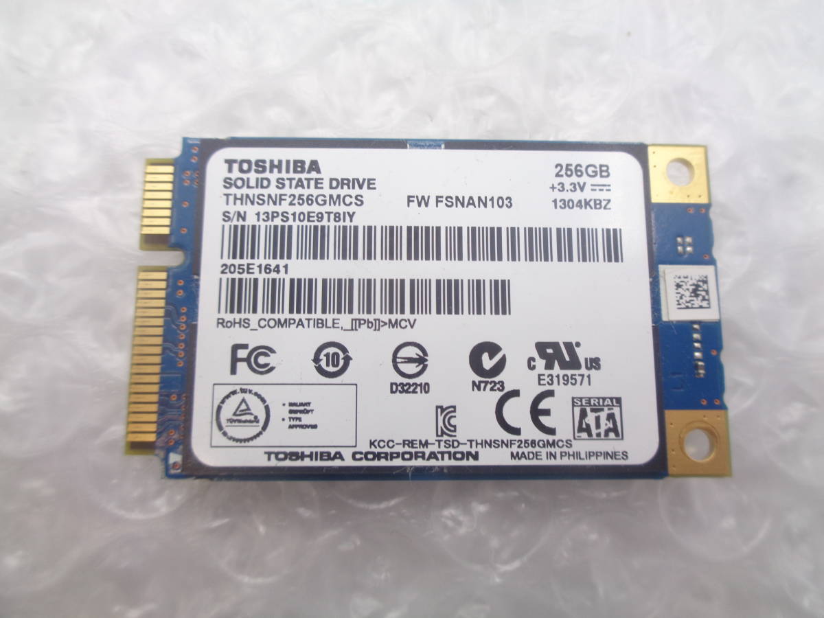 1円～ TOSHIBA THNSNF256GMCS 256GB SSD ｍSATA 中古動作品(S268)_画像1