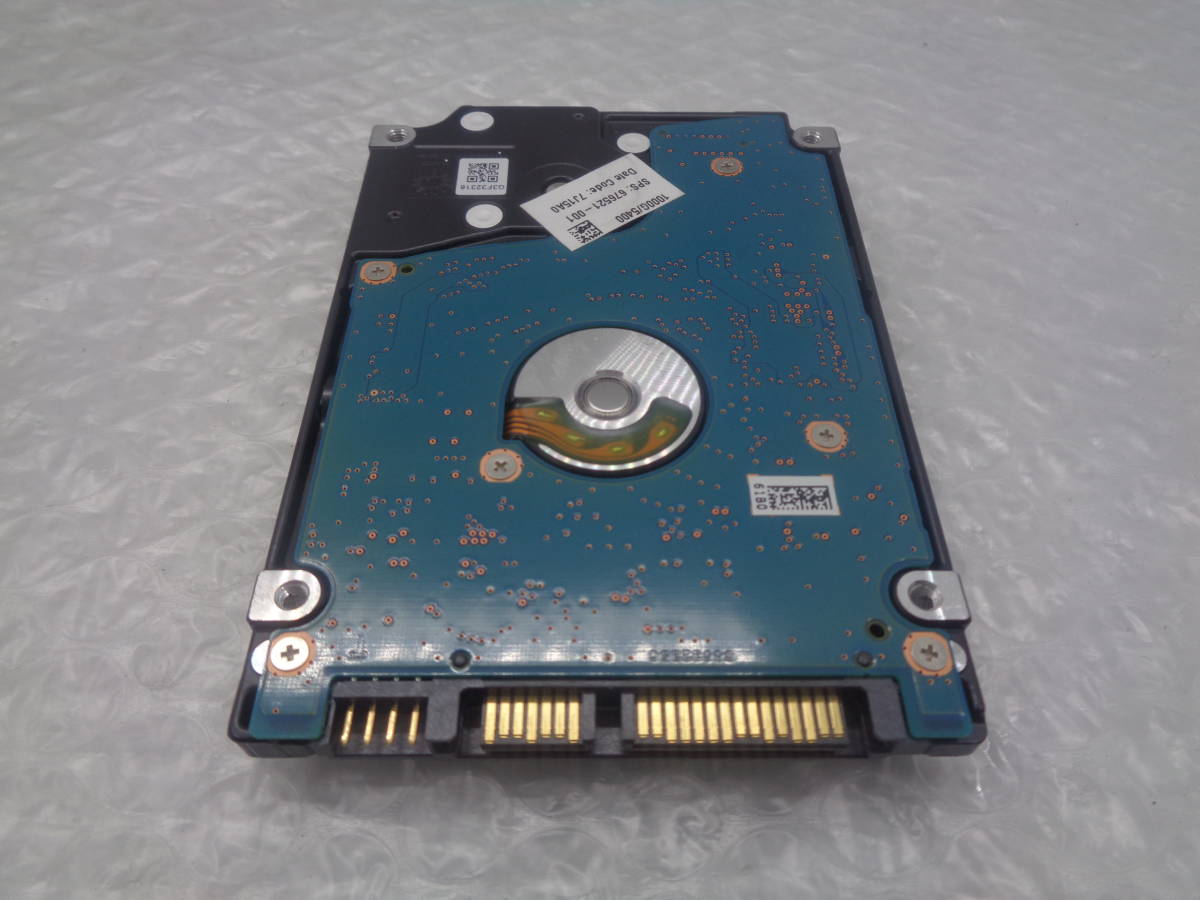 複数入荷 TOSHIBA MQ01ABD100 2.5型HDD 5400RPM 9.5mm 1TB SATA 中古動作品 (H319)_画像2