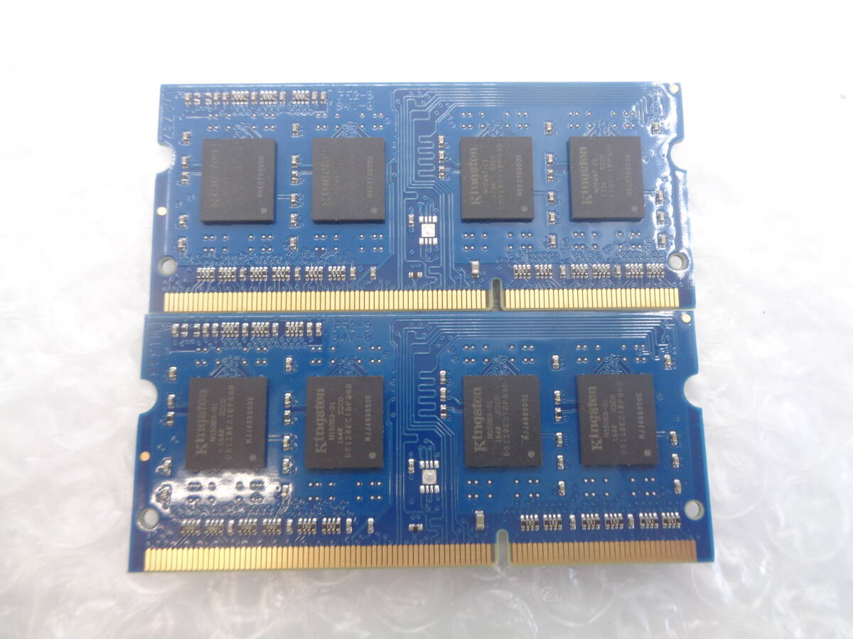 ノートパソコン用メモリ Kingston DDR3 PC3L-12800S 4GB × 2枚セット 中古動作品(M360)_画像2