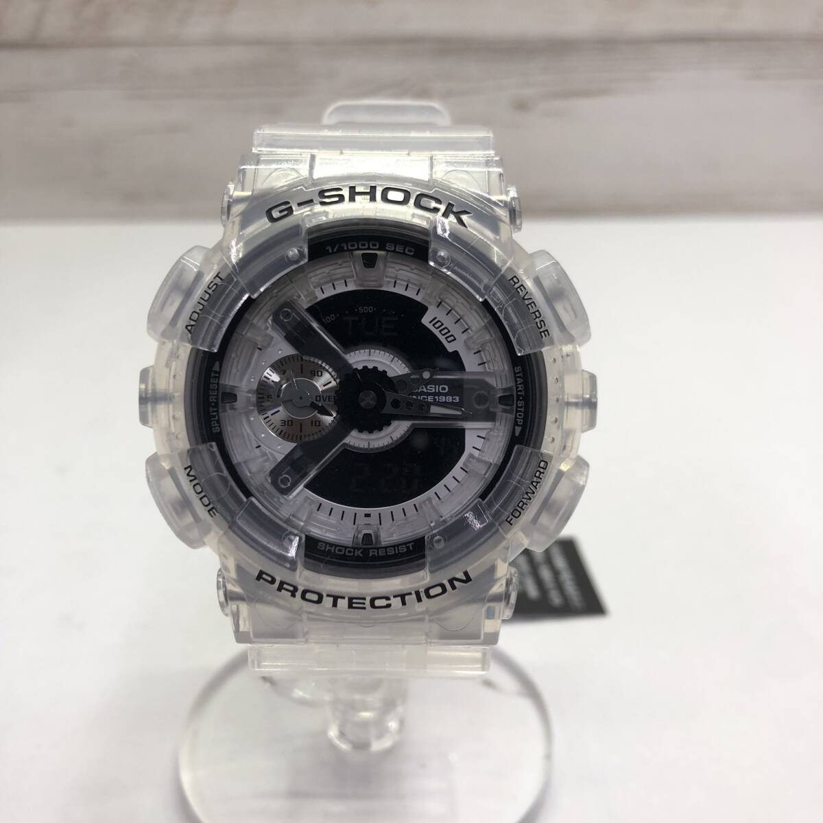 275-AR37) 未使用 CASIO G-SHOCK GA-114RX-7AJR 40th 40周年モデル 限定 エリックヘイズ アナデジ 時計 カシオ スケルトン クリア_画像2