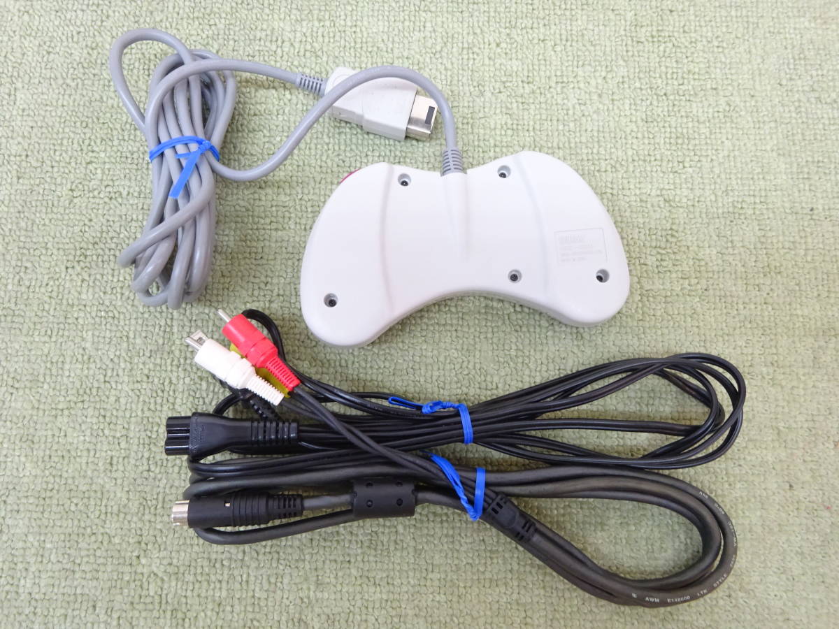 073-Q06) 中古品 セガ サターン HST-0014 本体 ミストグレー すぐ遊べるセット SEGA SATURN 箱あり 通電OK　④_画像7