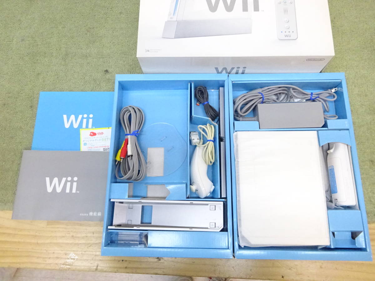 073-Y86) 中古品 Wii シロ 本体 箱あり 計6点セット 動作OK 任天堂 Nintendo 未使用品あり ※説明文必読※_画像3