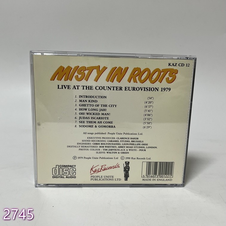 CD MISTY IN ROOTS ミスティ・イン・ルーツ LIVE AT THE COUNTER EUROVISION 管:2744 [0]_画像2