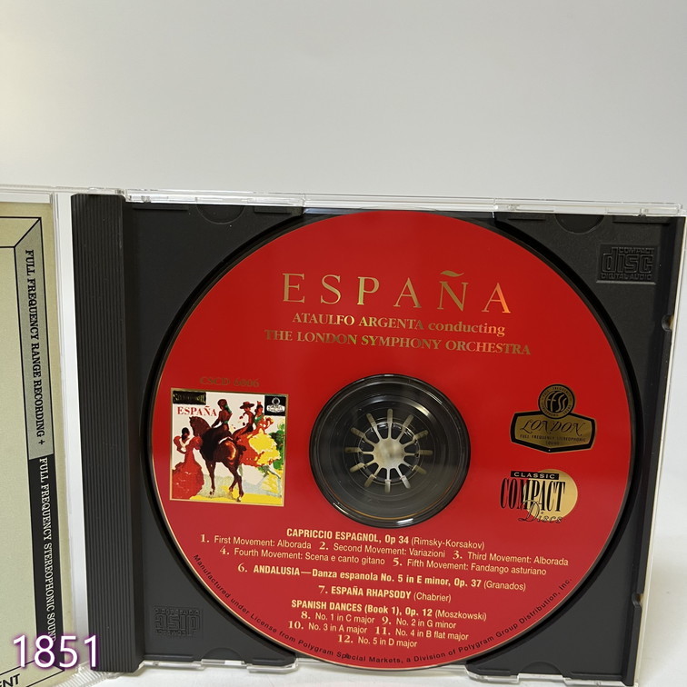 希少 ゴールドCD CSCD-6006 ESPANA エスパーニャ アルヘンタ ARGENTA ロンドン交響楽団 LSOの画像5