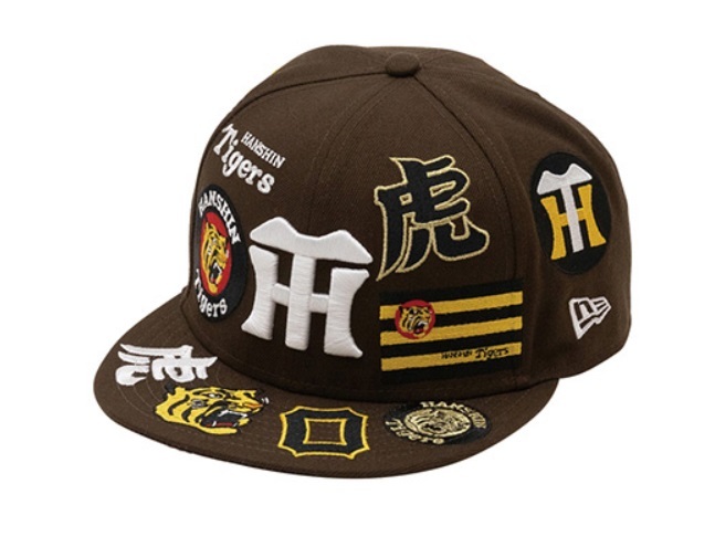 アレンパに向けて応援しよう！阪神タイガース 【9FIFTY(TM)キャップ】ALLOVER LOGO＜NEW ERA＞ ウォールナット（黒に近い濃い褐色） 新品