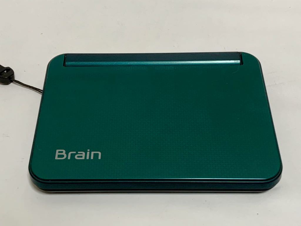 SHARPシャープ カラー電子辞書 Brain PW-A7300 グリーン色 動作中古品 132f0300の画像1