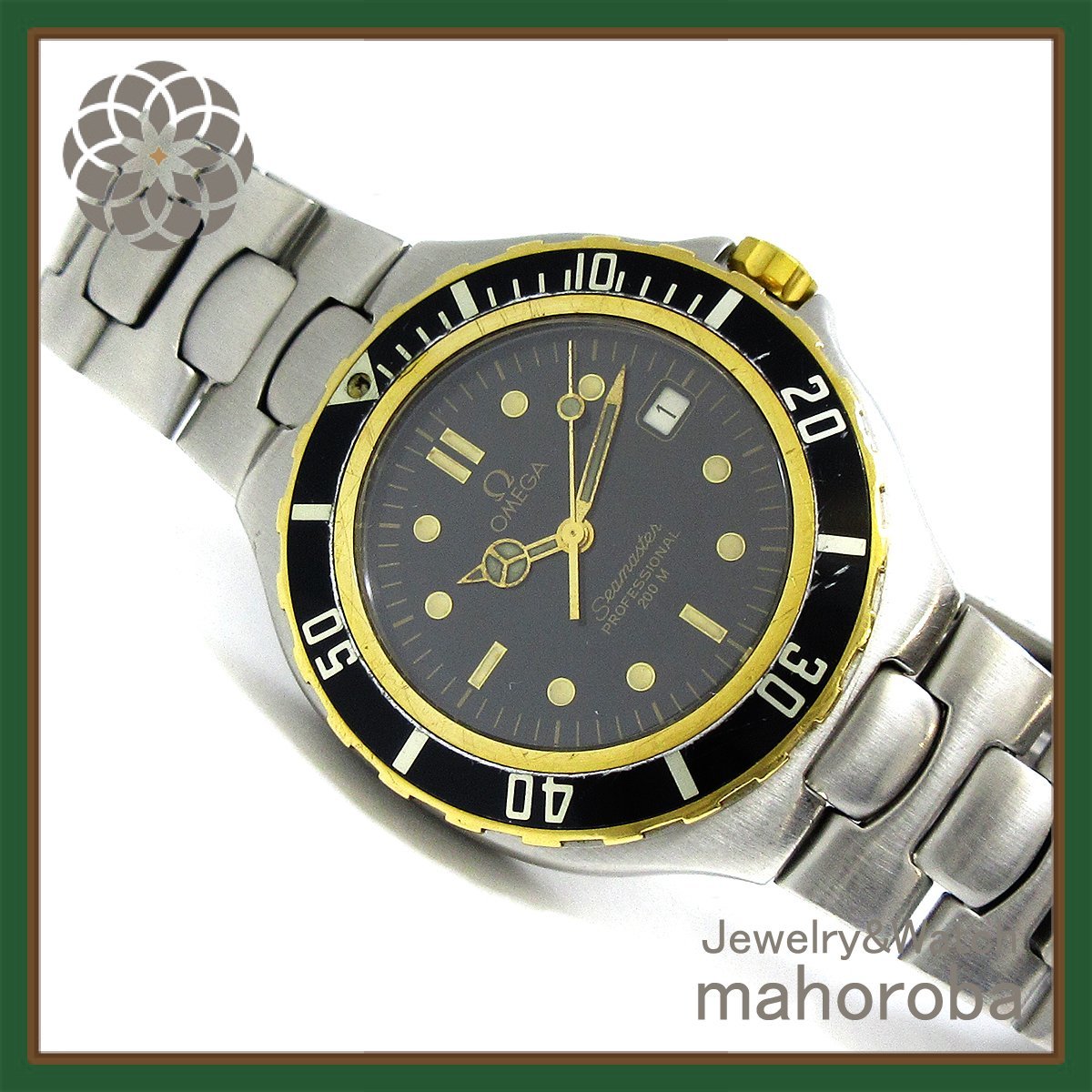  редкий *OMEGA Omega Seamaster Professional 200 Benz Vintage мужской часы кварц комбинированный 