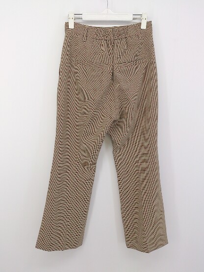 * * * unused * LOWRYS FARM tag attaching thousand bird .. flare pants size M Brown multi lady's P