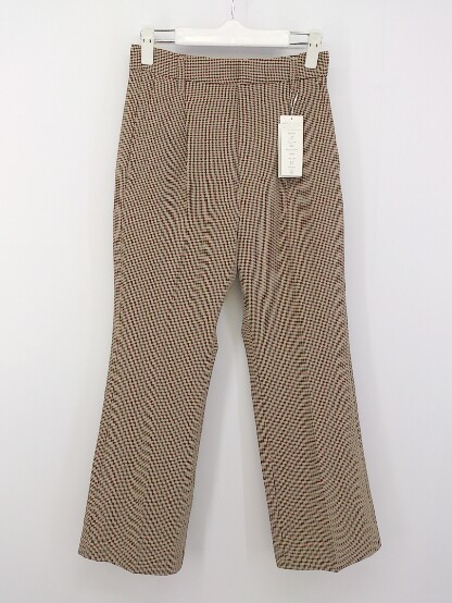 * * * unused * LOWRYS FARM tag attaching thousand bird .. flare pants size M Brown multi lady's P