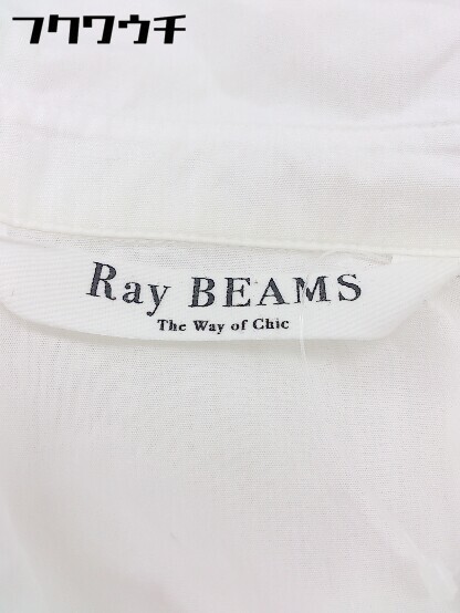 ◇ Ray BEAMS レイ ビームス 五分袖 シャツ ブラウス オフホワイト レディース_画像4