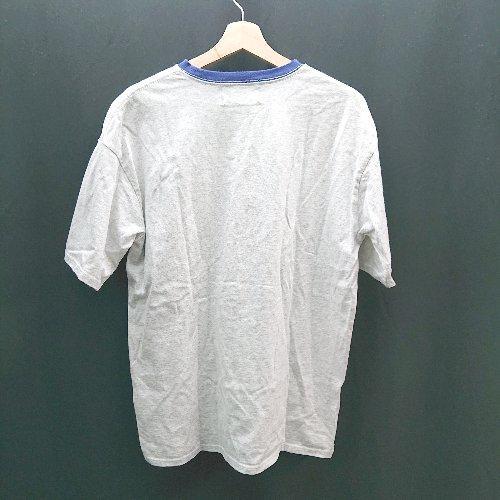 ◇ saint germain クルーネック カジュアル ヤシの木 ハワイ 前面プリント 半袖 Tシャツ 表記なし グレー メンズ E_画像2