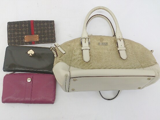 ■ 《 KATE SPADE NEW YORK/FURLA まとめ売り3点セット ハンド ショルダー バッグ 長財布 レディース 》 P_画像1