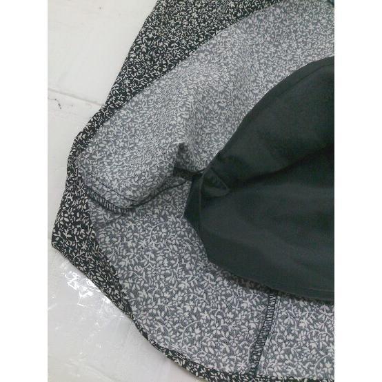 ◇ chocol raffine robe 総柄 ウエストゴム ロング フレア スカート サイズF ブラック ホワイト レディース_画像6