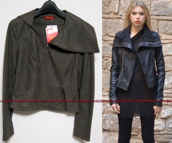  new goods VivienneWestwood.15 ten thousand deformation high‐necked top class suede leather jacket 3 blouson L coat purse bag LOVE Vivienne Westwood 