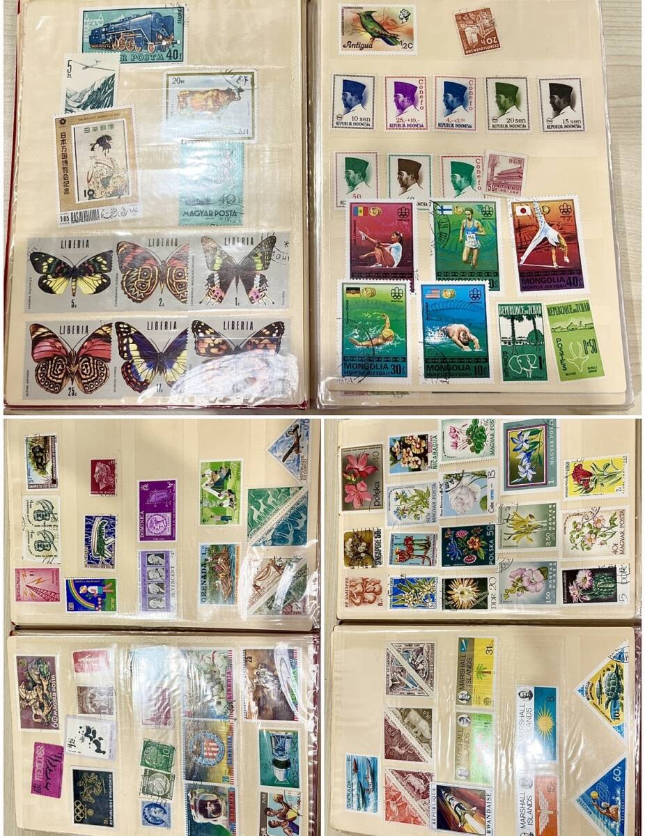蘇さ(MtY1570) 切手 大量おまとめ 消印 バラ切手 記念切手 日本切手 外国切手 6冊 中古品 80サイズの画像10