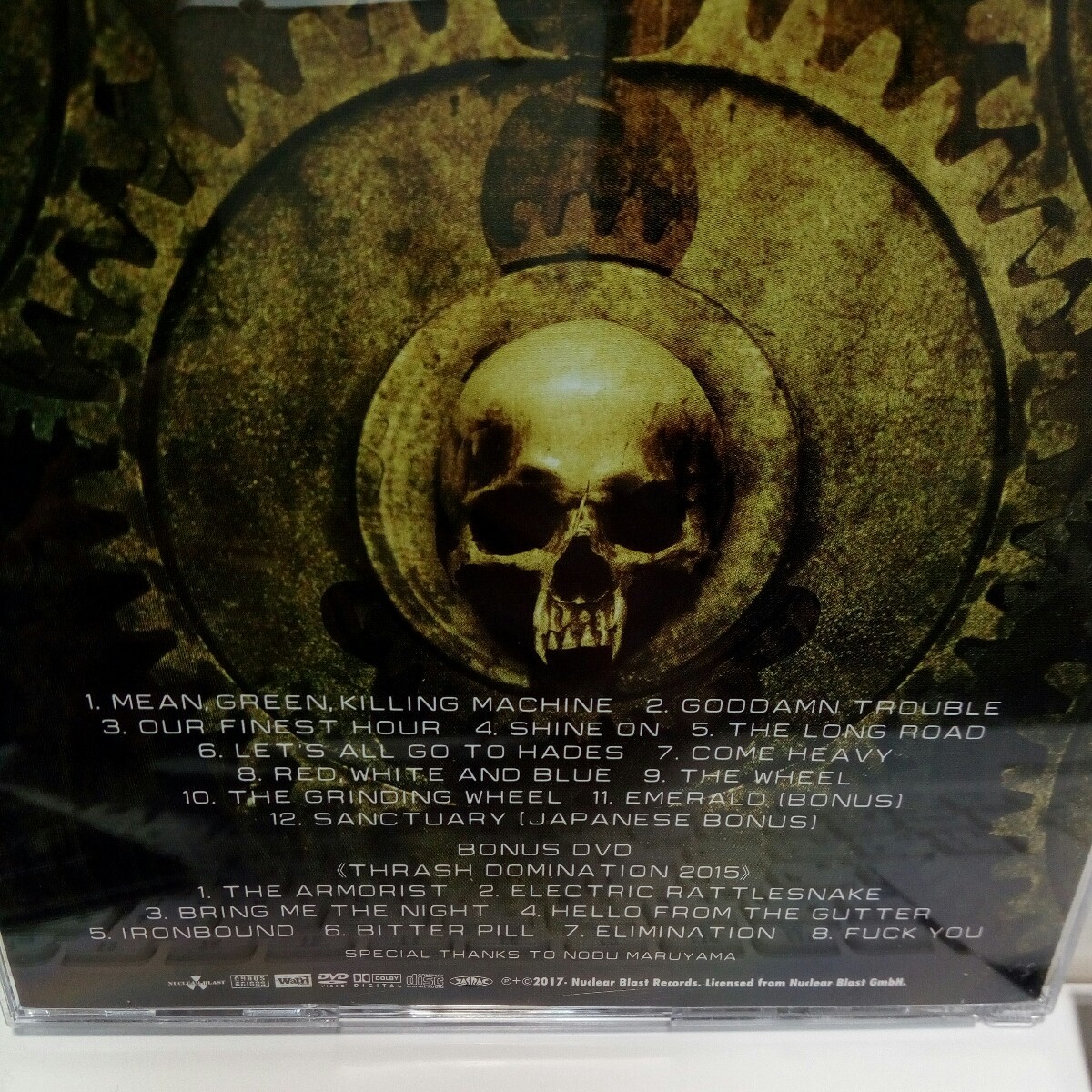 OVERKILL「THE GRINDING WHEEL」CD+DVD THRASH DOMINATION 国内盤　帯付き_画像2