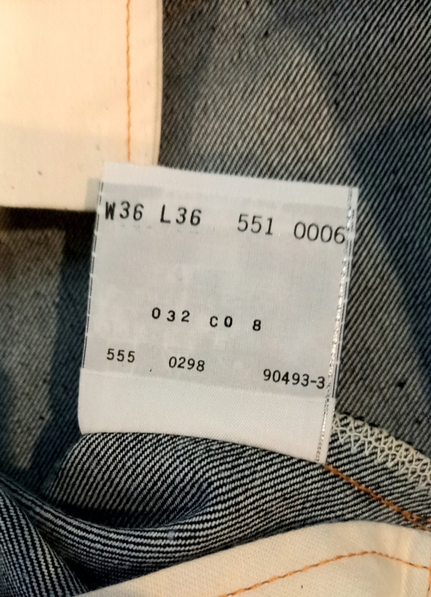 リーバイス 551ZXX W36 L36 超貴重サイズ バレンシア工場 555 米国製  Levi's ジーンズ ヴィンテージジーンズ 501XX BIGE 66前期の画像6