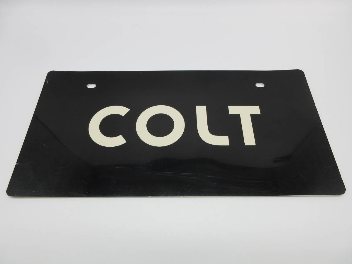 三菱 コルト COLT ディーラー 新車 展示用 非売品 ナンバープレート マスコットプレート_画像1