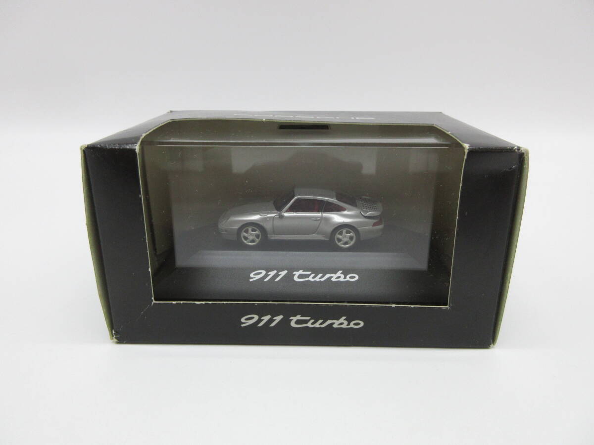 1/87 ポルシェ 911 ターボ　PORSCHE 911 turbo　ディーラー特注 ミニカー　シルバー_画像1