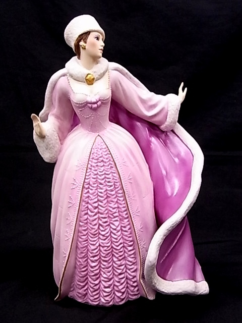 e11138　フィギュリン　陶器人形　The Snow Queen　雪の女王　ハウス オブ ファベルジェ　フランクリン ミント_画像2