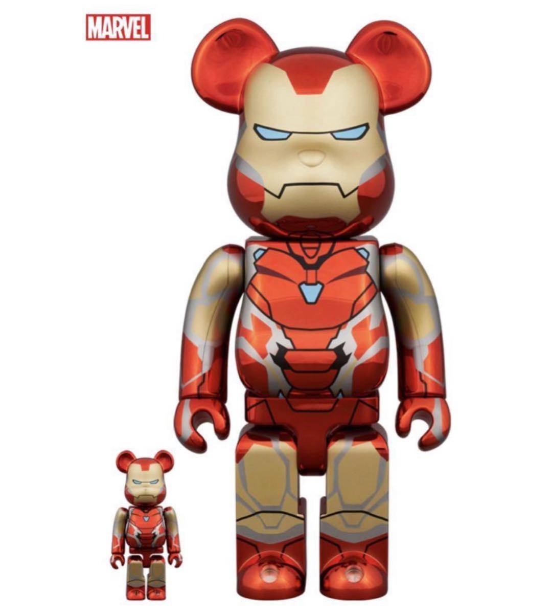 BE@RBRICK IRON MAN MARK85 CHROME Ver. 100％ & 400％ ベアブリック アイアンマン MEDICOM メディコムトイ