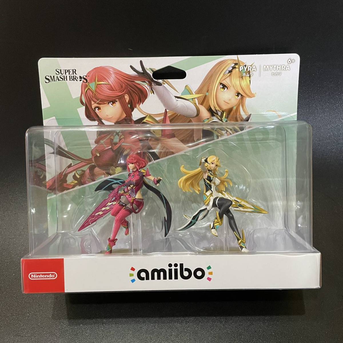 amiibo アミーボ ダブルセット［ホムラ／ヒカリ］（大乱闘スマッシュブラザーズシリーズ） ゼノブレイド2 Xenoblade2 PYRA MYTHRA_画像1