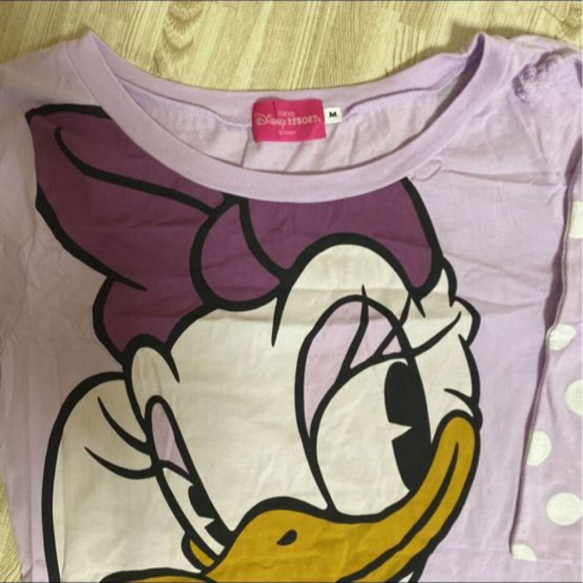 TDR公式　巾着付き 東京ディズニーリゾート　デイジー　パジャマ　セットアップ　ルームウェア　Tシャツ　M 半袖 Disney