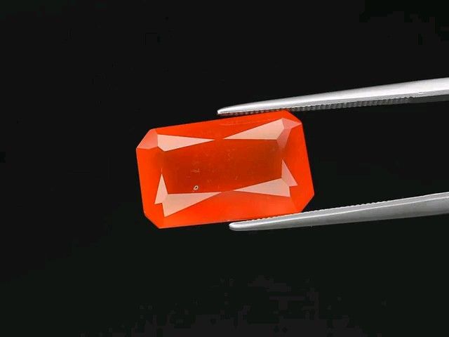 No.398 オクタゴンカット オレンジアゲート 約9.7ct 約16.5mm×10mm アフリカ産