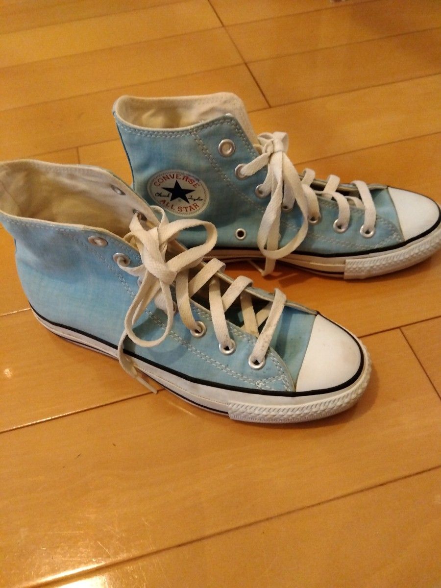 コンバース CONVERSE オールスター 水色24cm　ハイカット