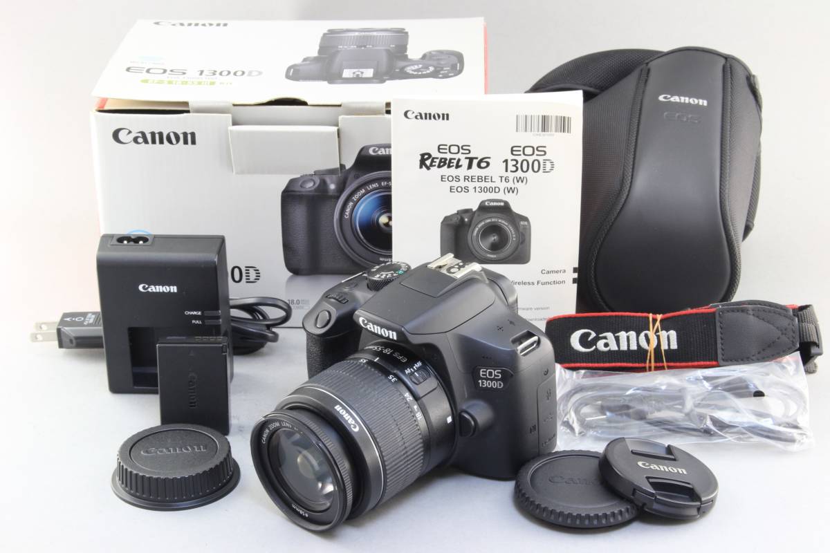 AB+ (美品) Canon キヤノン EOS 1300D 18-55mm III (X80) レンズキット 初期不良返品無料 領収書発行可能