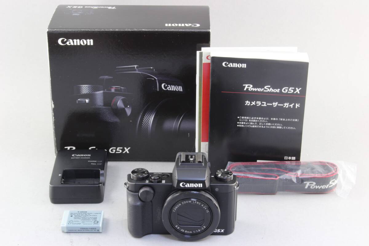 AB+ (良品) Canon キヤノン PowerShot G5X ブラック 初期不良返品無料 領収書発行可能_画像1