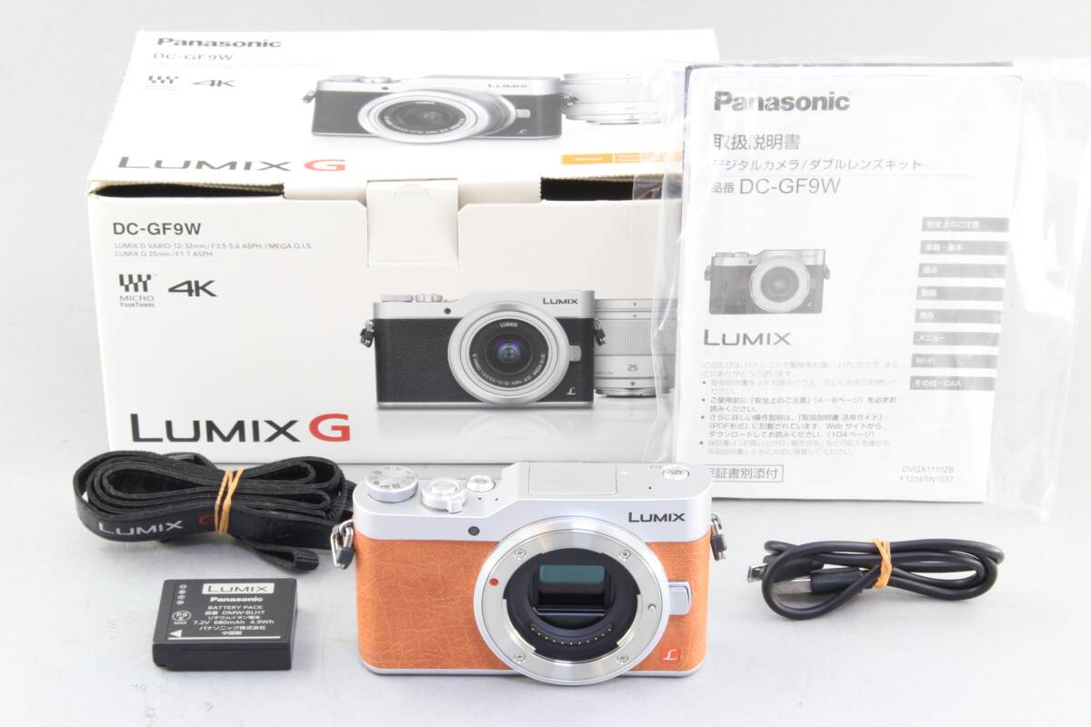 AA (極上美品) Panasonic パナソニック LUMIX DC-GF9 ボディ オレンジ 初期不良返品無料 領収書発行可能