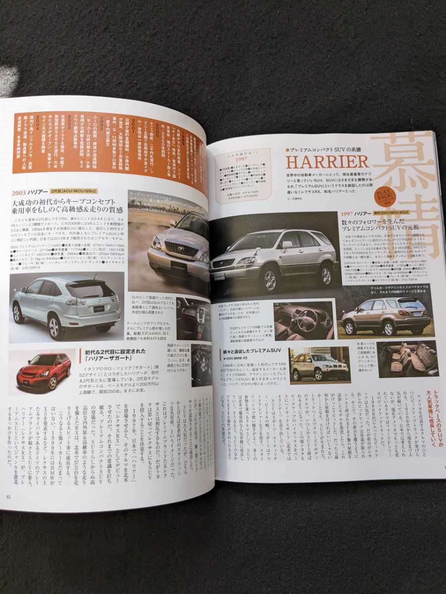 ニューカー速報プラス トヨタ ハリアー 内装 外装　メカニズム　カスタム　モデリスタ　TRD　プレミアムSUV 歴代　カタログ 即決　絶版_画像10