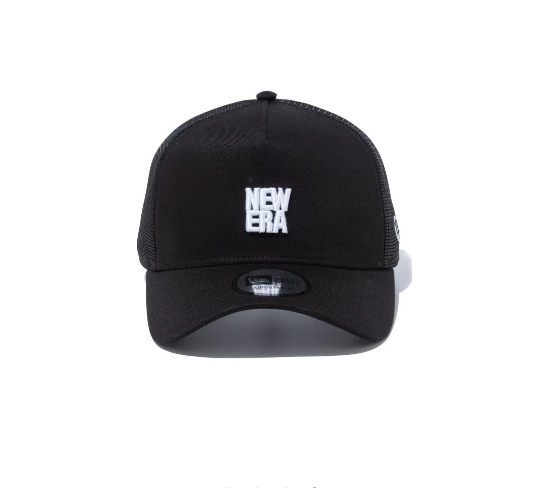 新品未使用 NEW ERA(ニューエラ)9FORTY A-Frame トラッカー スクエアニューエラロゴ ブラック × スノーホワイト ブラックメッシュの画像2