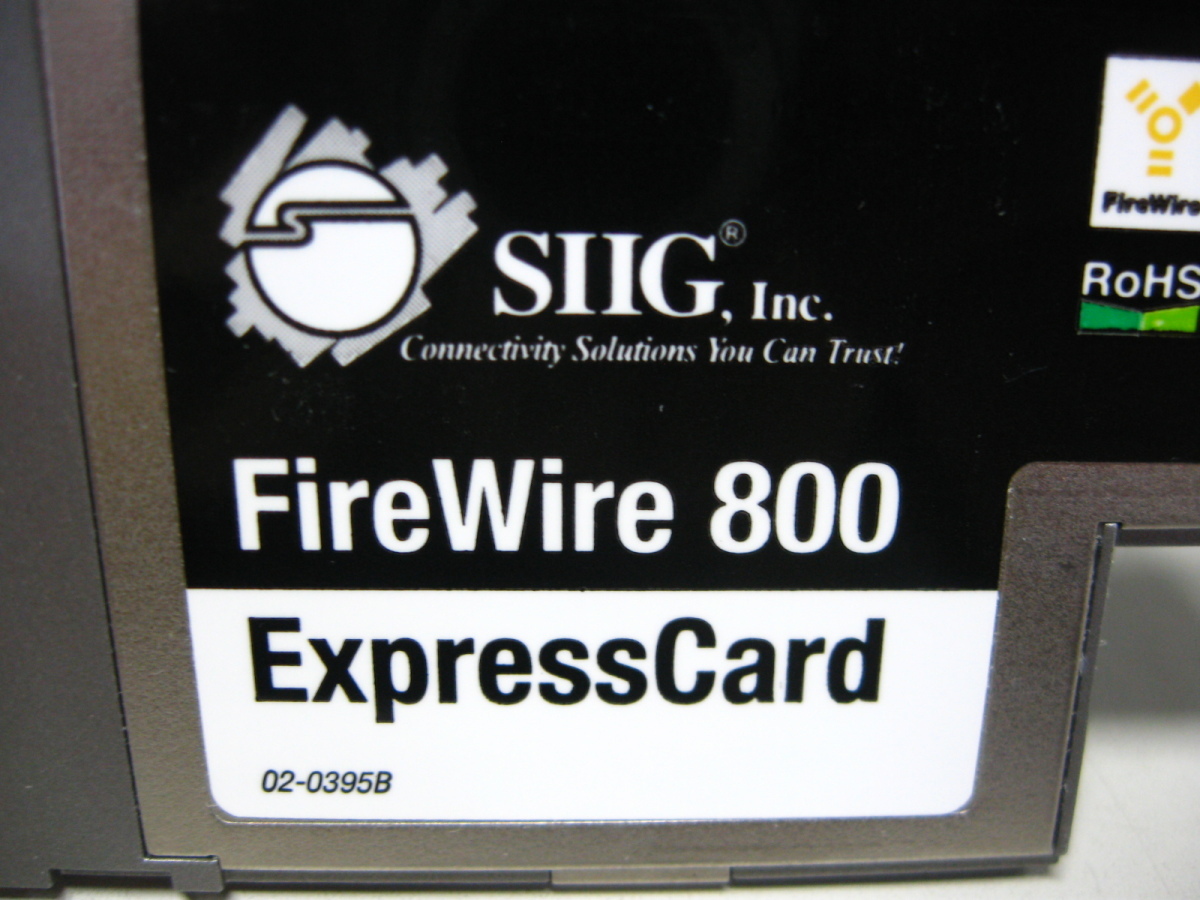 ▽SIIG NN-EC2812-S2 2ポート Firewire800/400 ExpressCard/54 IEEE1394b 増設カード 中古_画像5