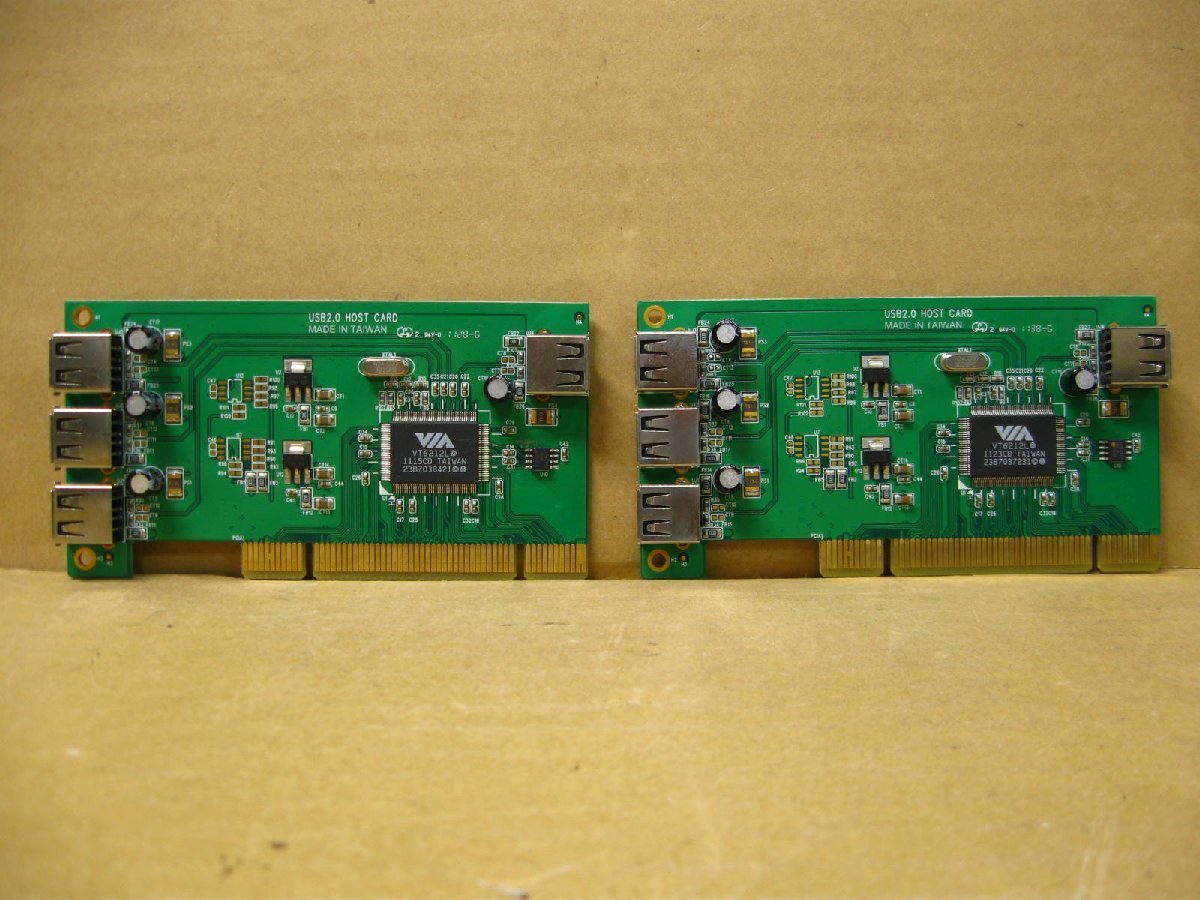 ▽IO DATA USB2-PCIL4 USB2.0/1.1インターフェイスボード 増設カード 2枚 PCI 中古 アイオーデータ_画像1
