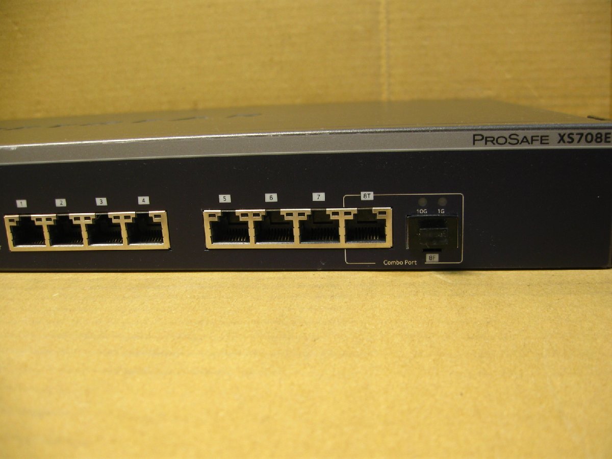vNETGEAR ProSAFE PLUS XS708E 8 порт 10-Gigabit Ethernet Plus Switch б/у сеть механизм 10 Giga bit переключатель 
