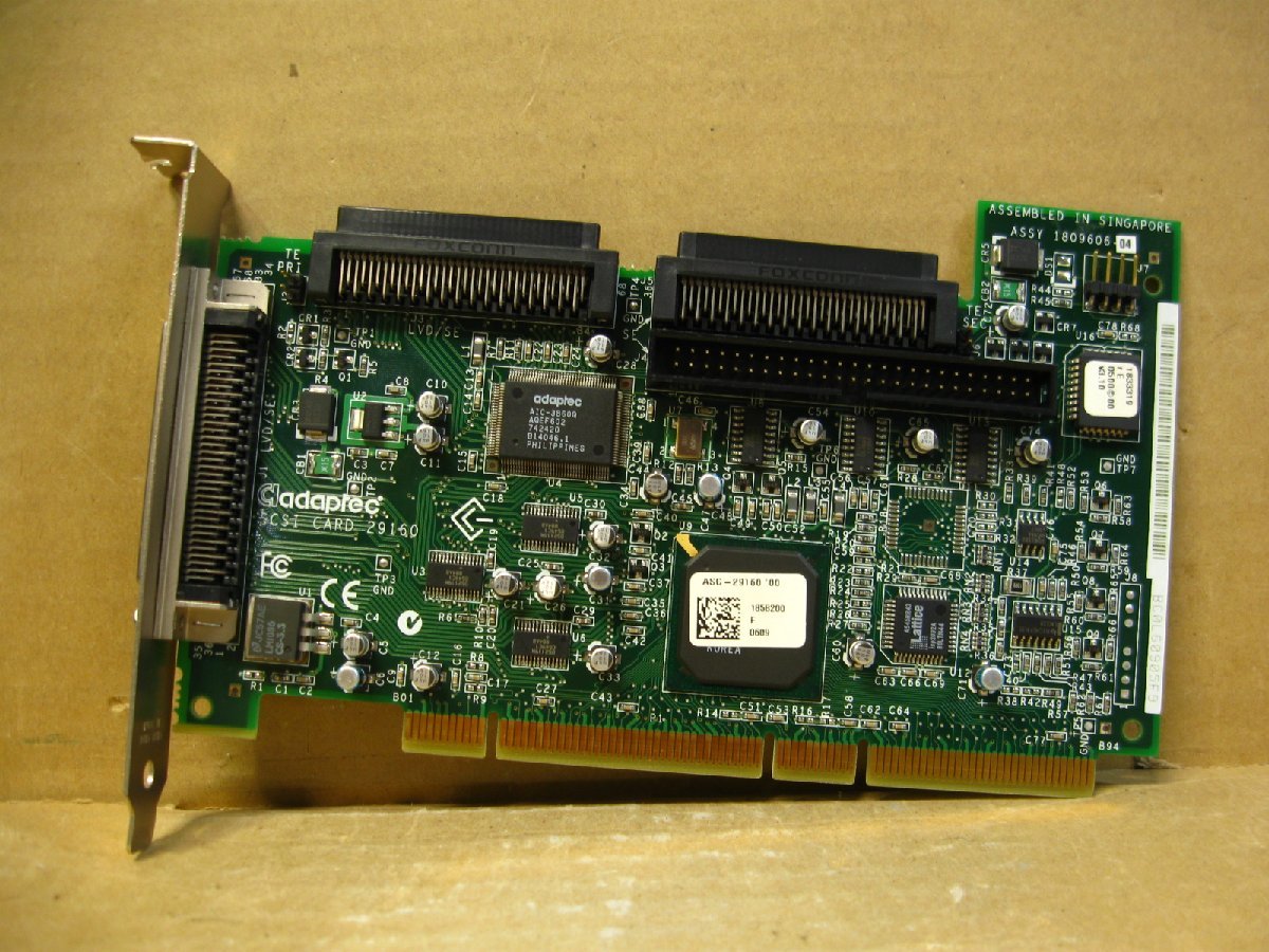 ▽Adaptec ASC-29160 Ultra160 SCSIカード PCI-X 50pin 68pin 中古 アダプテックの画像1