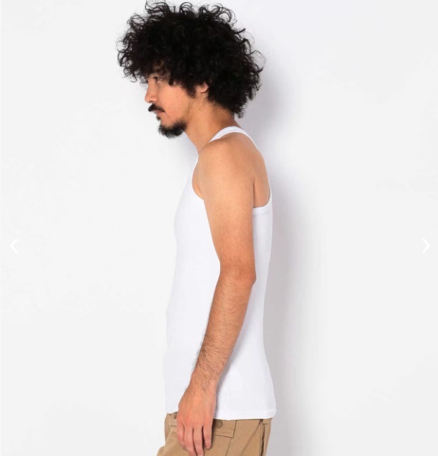 AVIREX リブ タンクトップ BACK CROSS ホワイト Lサイズ / 《DAILY》RIB TANK TOP バッククロス 白 デイリーウェア アビレックス _画像4