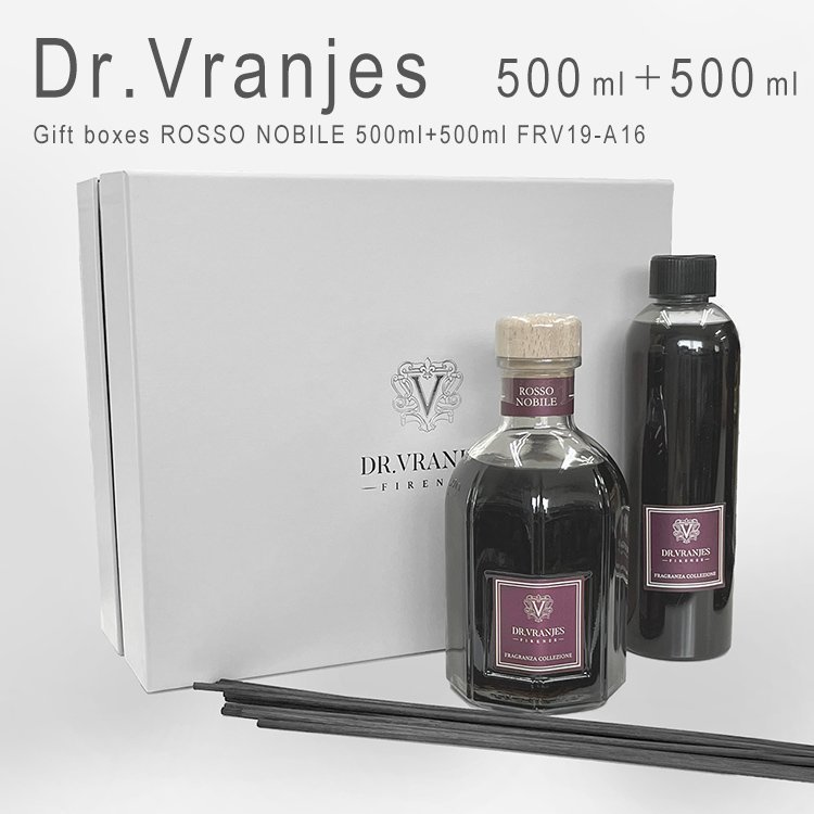 新品 1円スタート Dr. Vranjes ドットール・ヴラニエス ロッソノービレ ギフトボックス 500ml+500ml REFILL ROSSO NOBILE_画像1