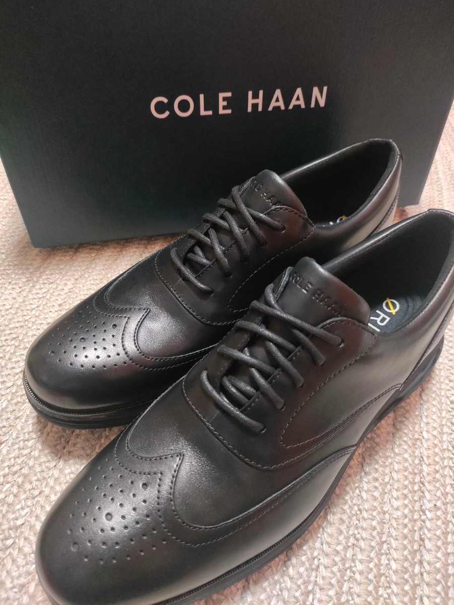 新品 定価39600 Cole Haan オリジナル クラウドエナジー 27.5cm 10M コールハーン ウイングチップ ブラック 黒 レザー オリジナルグランド_画像1