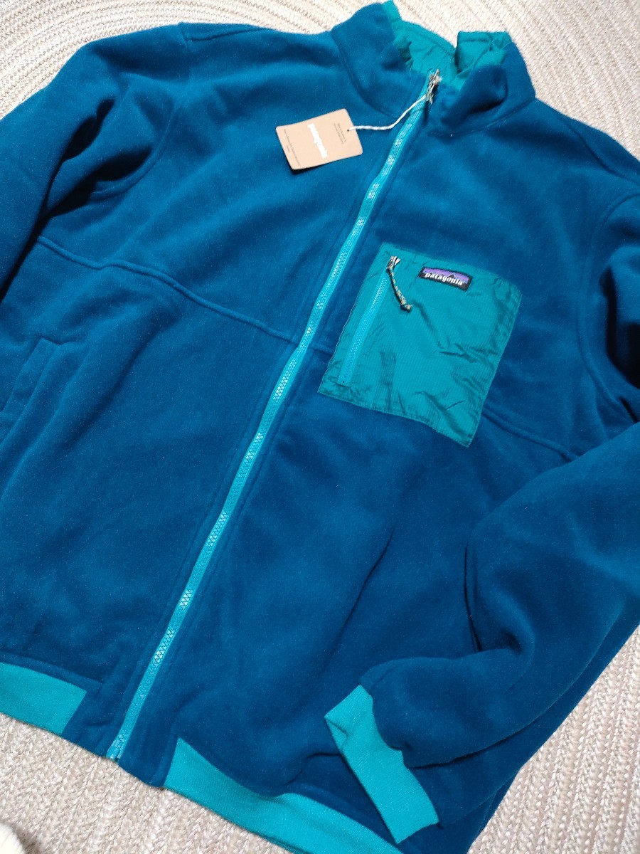 Новая цена 28600 Patagonia patagonia обратимая куртка микродини Blue XL Fleece Нейлоновая куртка Мужчина