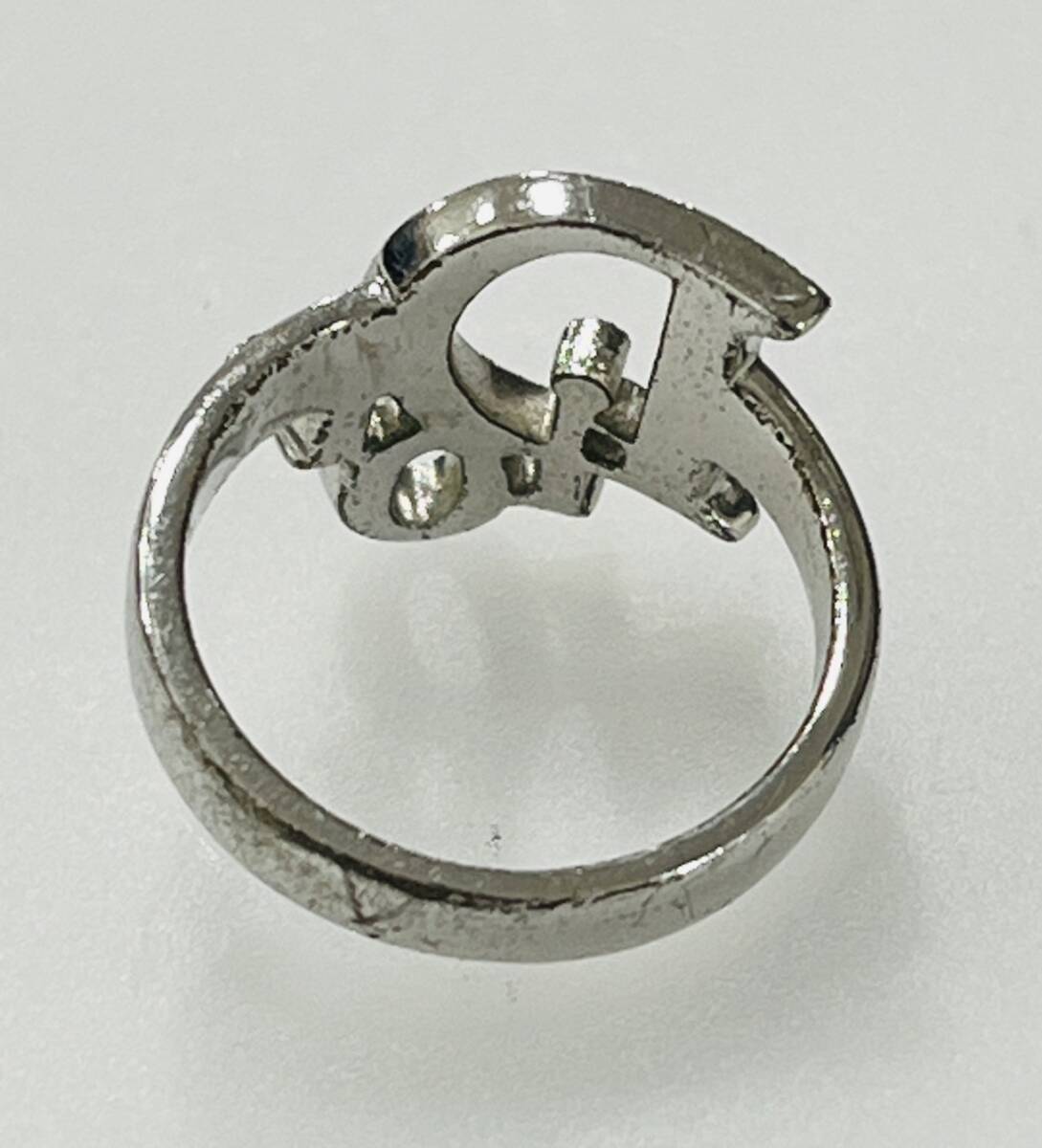 AH0534 ディオール Dior ラインストーン ロゴリング 指輪 約13号