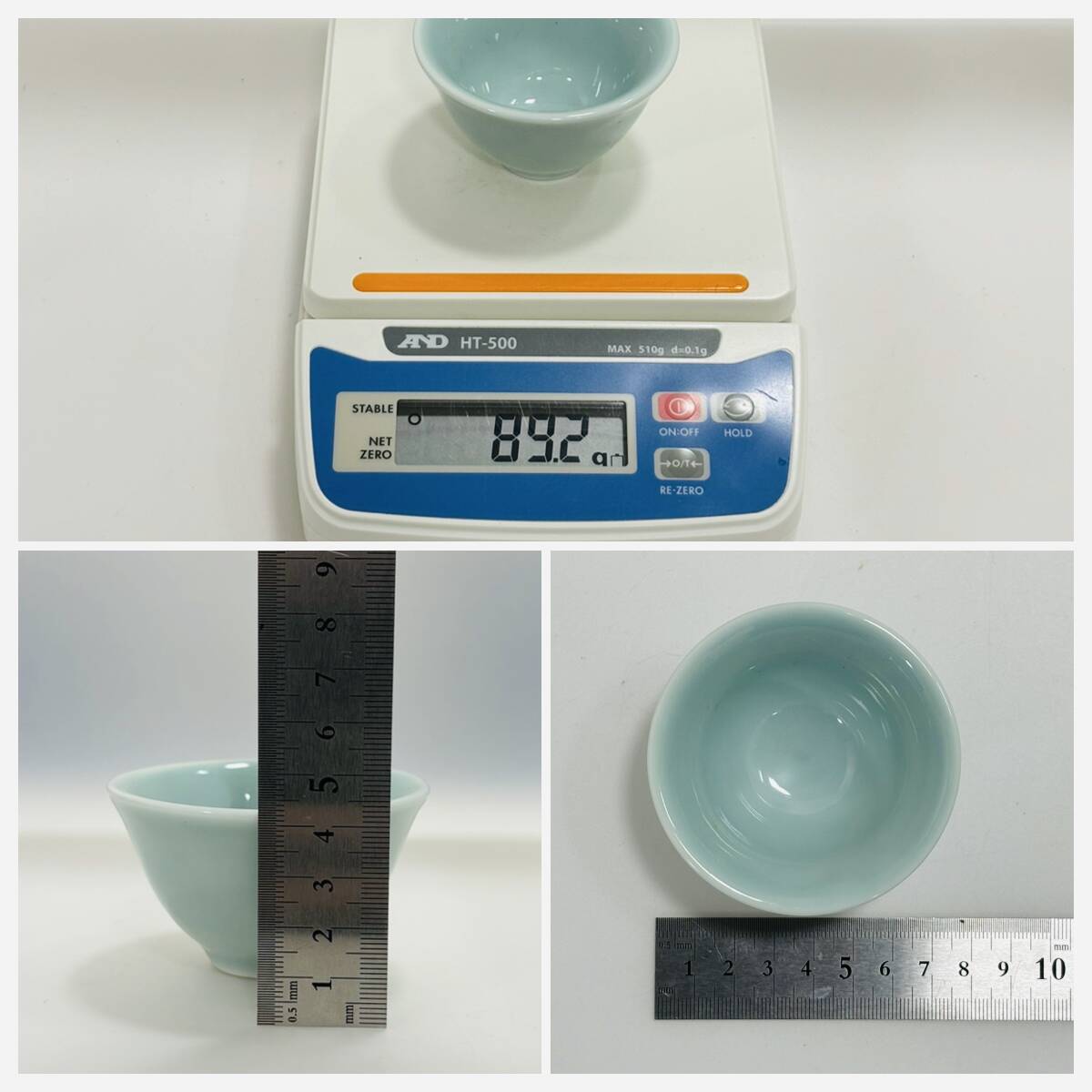 AH0431 立晶窯 茶器セット 茶杯 6客 急須 蘇正立 新多彩釉 お茶 工芸品 湯呑 多彩 アンティーク 立晶 台湾 中華食器 未使用長期保管品の画像7