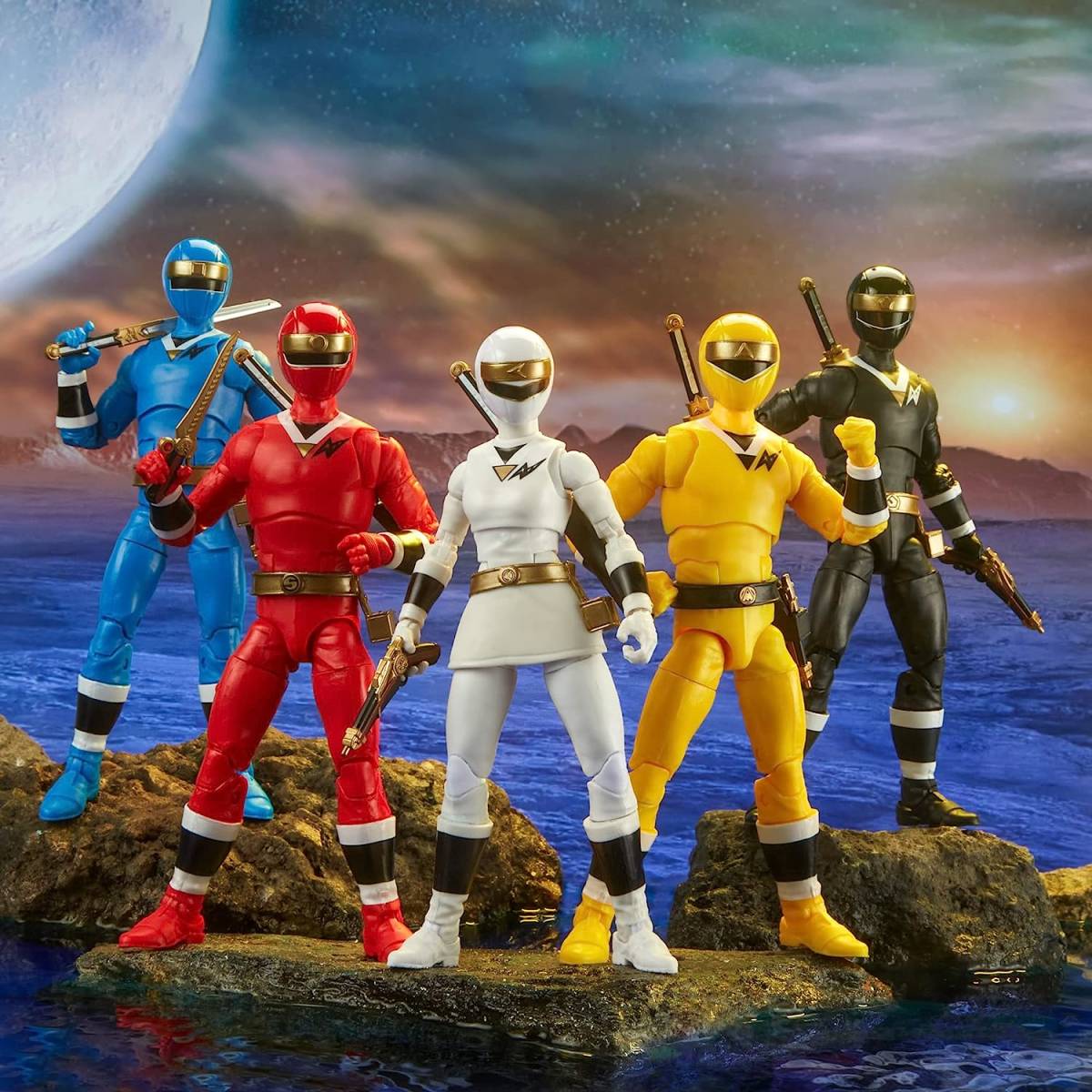 6 дюймовый Power Ranger подсветка коллекция Чужой Ranger 5 body комплект Ninja Sentai Kaku Ranger Power Rangers